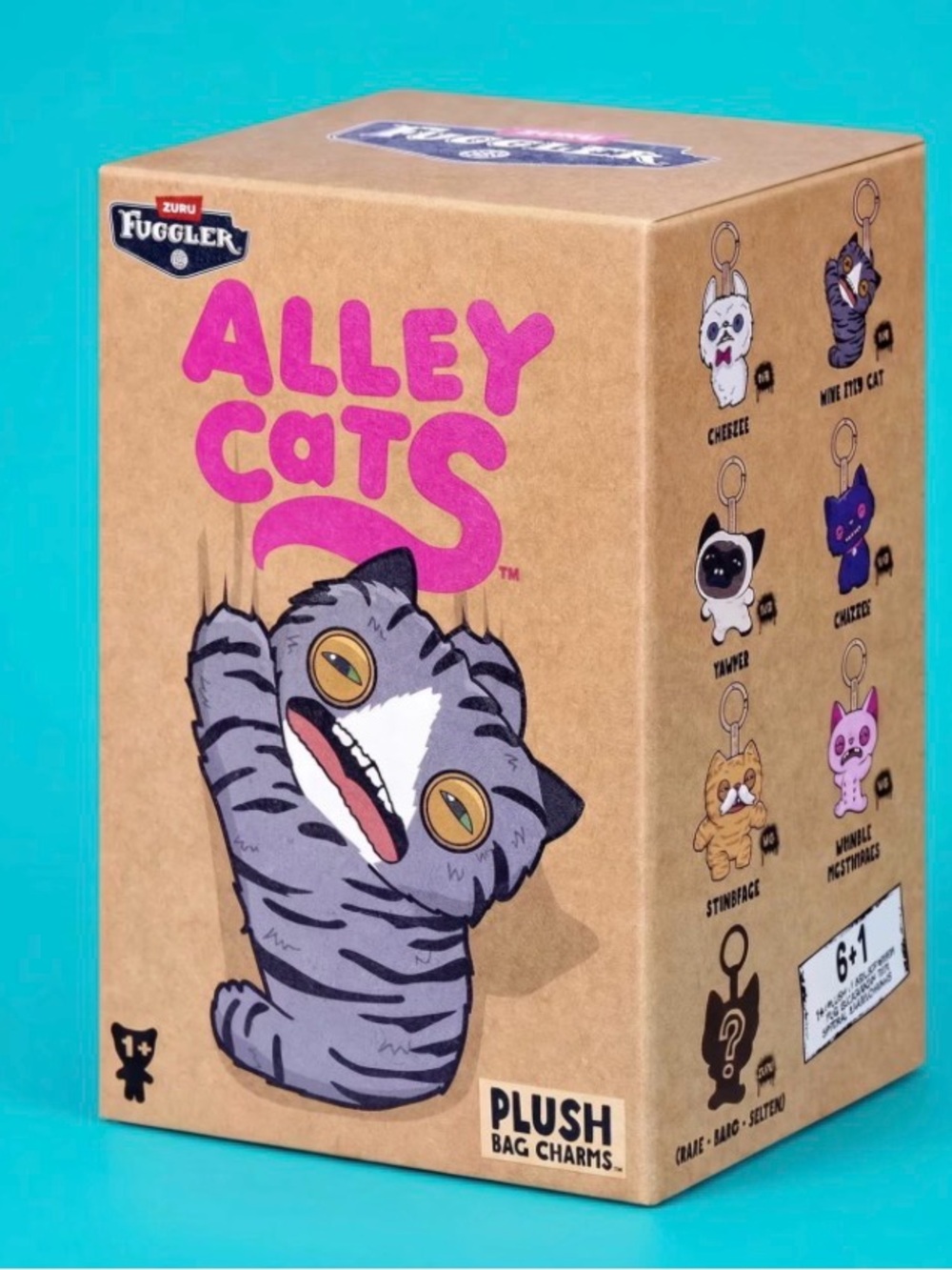 Fuggler Alley Cat Keyring 5”      Ugly Monster Plush Collectable Blind Bag